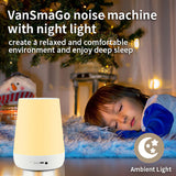 USB Rechargeable Timed Shutdown Sleep Machine Baby White Noise Machine Baby Sleep Sound Player Night Light Timer Noise Player