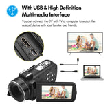 4K Digital Video Camera WiFi Camcorder DV Recorder 56MP 18X Digital Zoom Supports Face Detection IR Night Vision Anti-shake
