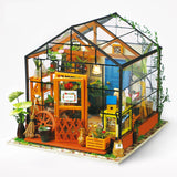 CUTEBEE Kids Toys Dollhouse Kit with Furniture Assemble Wooden Miniature Doll House Diy Dollhouse Puzzle Toys For Children M2011
