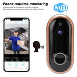 Video Doorbell HD 1080P Two Way Intercom Wireless WiFi Door Bell Night Vision 166° Wide Angle for Home Security 90-260V
