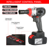 Cordless Electric Impact Wrench 980Nm Torque Brushless Motor with Chuck Fast Charger  Multifunction Impact Kit Variable Speed