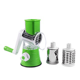 NEW 3 in 1 Vegetable Mandoline Slicer Swift Rotary Drum Grater Nut Shredder Veggie Cutter Peeler Spiralizer Cheese Chopper