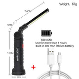 Rechargeable LED Work Light Magnetic Base Ultra Bright COB Flashlight Inspection Lamp for Car Repair, Home Using,Outdoor Camping