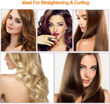 Steam Hair Straightener Brush Titanium Ceramic Flat Iron Professional Electric Hair Comb Fast Hair Styling Straightening Iron