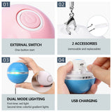 Smart Interactive Cat Toy Colorful LED Self Rotating Ball With Catnip Bell And Feather Toys USB Rechargeable Cat Kitten Ball Toy