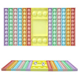 Big Fidget Game Rainbow Chess Board Push Bubble Pop Fidget Sensory Toys Relieve Stress Family Interaction Party Games Toy Gifts