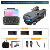 XT9 Mini Drone 4K Double Camera HD WIFI FPV Obstacle Avoidance Drone Optical Flow Four-Axle Aircraft RC Helicopter Toys