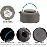 0.8L/1.4L Outdoor Lightweight Aluminum Camping Teapot Kettle Coffee Pot Outdoor Kettle for Camping Hiking Backpacking 2023