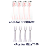 For xiaomi SOOCAS X1 X3 X5 X3U SOOCARE Sonic Electric Toothbrush Brush Head Mijia T100 Replaceable Tooth Brush Nozzles 8/10 Pcs