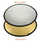 30CM Portable Round Gold And Silver Two-in-one Reflector Mini Photography Live Lighting Photo Supplementary Light Plate