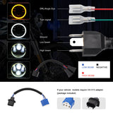 5.75 inch LED motorcycle Headlight Halo White DRL Angel eyes turn signal light For Harley Sporster Touring Super Glide Dyna
