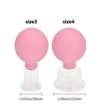 New Flat Vacuum Cupping Cups Acupuncture Therapy Anti-Cellulite Body Massager Rubber Chinese Meridian Head Glass Suction Cans