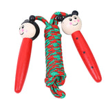 Adjustable Skipping Rope Kids Adults With Wooden Handles Braided Tangle-Free Jump Rope for Fun And Outdoor Fitness Jump Rope