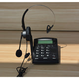 Corded Telephone Call Center Dialpad Headset Telephone with FSK and DTMF Caller ID &amp; Redial, Adjustable LCD Brightness &amp; Volume