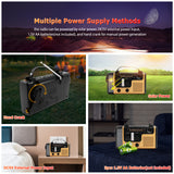 Emergency Radio Hand Crank Solar 1200mAh Rechargeable Power Bank LED Flashlight Reading Lamps SOS Siren AM/FM/SW1/SW2 Receiver