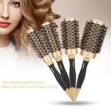 4 Sizes Professional Salon Styling Tools Round Hair Comb Hairdressing Curling Hair Brushes Comb Ceramic Iron Barrel Comb