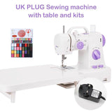INNE Electric Sewing Machine Mini Small Portable Multifunctional Household Pedal Handmade Repair With Night Light For Beginners