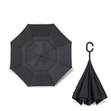 2021 Folding Long Shank Double Layer Inverted Umbrella Windproof Reverse C-Hook male golf umbrella reverse Umbrellas For Women