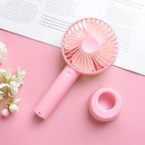 Mini Handheld Fan Portable Rechargeable Battery Operated Cooling Desktop with Base 3 Modes for Home Office Travel Outdoor A0NC