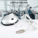 2.4G Wireless Rechargeable Mouse 3-gear Adjustable DPI Ergonomic Optical Mouse with 3-port USB Hub Charging Dock