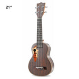 21 Inches Ukulele Creative Grape Hole Rosewood Mini Acoustic 4 String Hawaiian Guitar Instrument For Beginner Music Lovers
