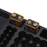 Battery Organizer Storage Case with Removable LCD Tester Various Slot Size for AAA, AA, 9V, C and D Battery