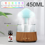 Mushroom Rain Air Humidifier Electric Aroma Diffuser Rain Cloud Smell Distributor Relax Calming Water Drops Sounds Night Lights