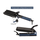 SONOFLY Foldable Hair Curling Iron 25mm Triple Barrel Ceramic Professional Curler LED Temperature Control Styling Tools JF-813