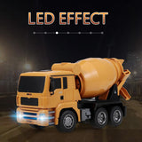 Huina 1333 1:18 2.4g RC Car 6ch Concrete Mixer Engineering Truck Light Construction Vehicle ToysFor kids Christmas gift