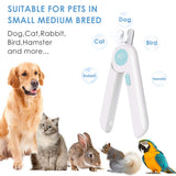 Pet Nail Claw Cutter LED Light Grooming Scissors Cats Nails Clipper Trimmer Pet Nail Clippers Small Dog Claw Nail Supplies Blue