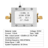Low Noise 19dB High Gain Radio-Frequency Signal  Amplifier Ham Radio Module with 850-870MHz Working Frequency