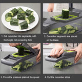 Salad Vegetable Fruit Slicer Grater Cutter Peeler Potato Carrot Shredders Chopper With Drain Basket For Kitchen Accessories