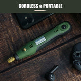 Cordless Rotary Tool 3.6V Li-Ion Power 3 Variable Speed USB Charging 32pcs Accessories  for Light-Duty DIY Crafting Polishing