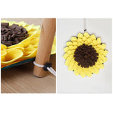Pet Dog Snuffle Mat Nose Smell Training Sniffing Pad Slow Feeding Bowl Food Dispenser Relieve Stress Sunflower Puzzle Drop ship