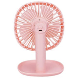 HAEGER-Desk Fan Small Table Fan Rechargeable Battery Operated Mini Fan 60 Degree Rotation Portable Fan 3 Speed USB Personal Fan