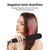 Hair Straightener Brush Hot Comb Ceramic Electric Hair Curling iron Anti Scald  Ionic Straightening Brush Styling Tool 2 In 1