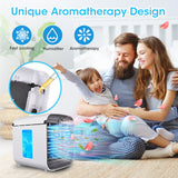 Portable Air Conditioning Fan Electric Mini Air Cooler for Room Small Home Air Conditioner Cooling Mist Fan USB/Battery Powered