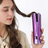 Portable Ceramic Wireless Automatic Curling Iron Electric Hair Curler USB Rechargeable for LCD Display Curly Wave Styler Machine