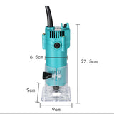 450W Wood Router Machines 6.35mm Electric Trimmer Milling Cutters 110v/220v Woodworking Carving Milling Cutting Carpentry Tools