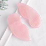 Genuine Rose Quartz Guasha Scraper Natural Stone Scratching Massage Body Facial Skin Relax Acupuncture Pressure Health Care Tool