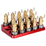Aluminum Alloy Watch Mainspring Winding Winder Accessory Watch Repair Tool for 3135 2836 8200 Movement Red Base for Watchmakers