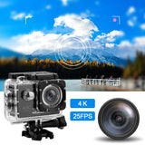 Ultra HD 4K Action Camera WiFi 12MP 2 Inch 30M Go Waterproof Pro 170D Helmet Bicycle Video Recording Camera Sports Cam