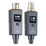1 Pair Microphone Wireless System UHF DSP Transmitter &amp;Receiver with Mic/Line 2 Modes Built-in Lithium Battery for Condenser Mic