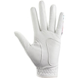 Pack 1 Pair Golf Gloves Women Left and Right Hand Genuine Leather  Lycra  Non-Slip Colorful Fabric Breathable Soft Sports Gloves
