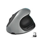 2.4G USB Rechargeable Wireless Vertical Mouse Ergonomics Mute 2400DPI Adjustable Mice for PC Laptop Home Office Windows Mac