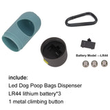 Pet Dog Poop Bags Dispenser LED light Waste Bag Dispenser Fits For Pet Leash dog Degradable Poop Bags Set Cleaning Supplies