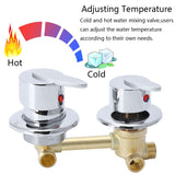 Brass Dual Mixing Valve Water Outlet Thread Screw 2/3/4/5 Way For Kitchen Bathroom Bathtub Mixer Shower Water Temperature Hotel