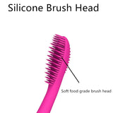 USB Rechargeable Silicone Sonic Toothbrush Electric Oral Care Dental Teeth Whitening Waterproof Deep Cleaning Tooth Brush 20#814