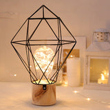 Nordic Art Iron Hollow Table Lamp LED Copper Wire Lamp Night Light Living Room Bedroom Bedside Reading Light For Wedding Party