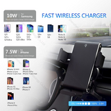 15W QI Wireless Charger Car Mobile Holder for Samsung galaxy z flip3 Dual Coil Auto Clamping Car Mount Fast Charger for iPhone